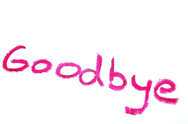 goodbyeの文字